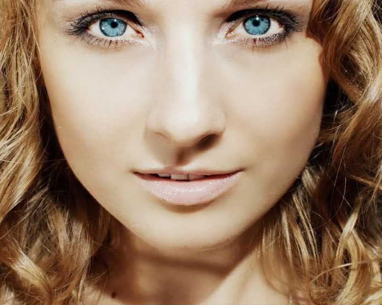 Close up of woman's face