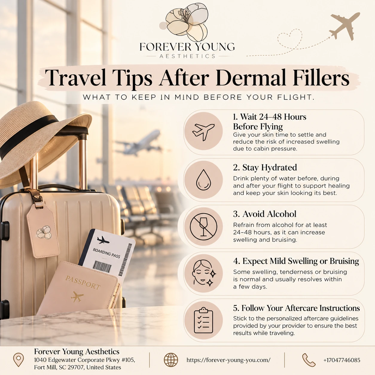 travel tips after dermal fillers