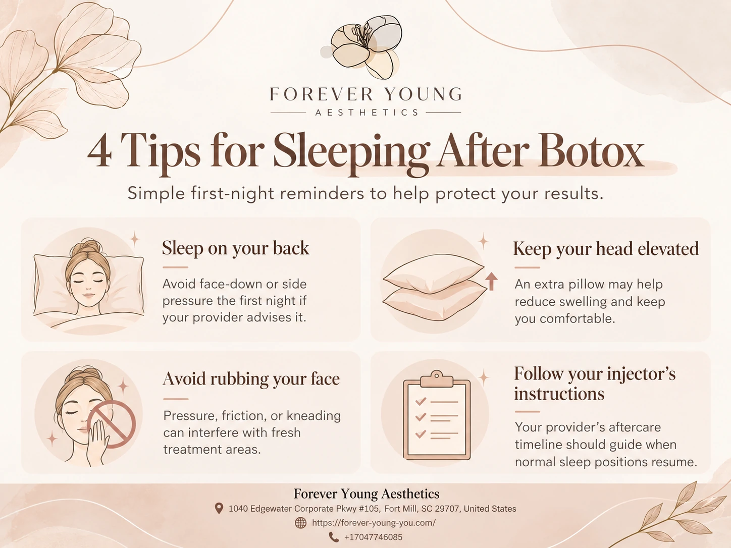 4 tips for sleeping after botox
